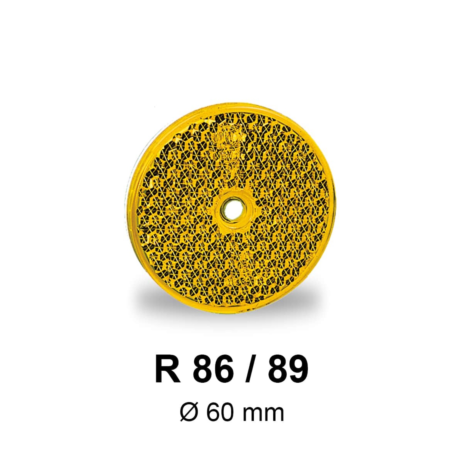 Odrazka JOKON R86 žlutá, s otvorem 6 mm