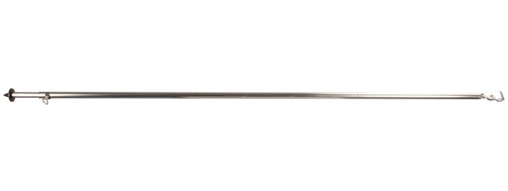 Větrná podpora - tyč kleště/patka  22mm x 165-260 cm