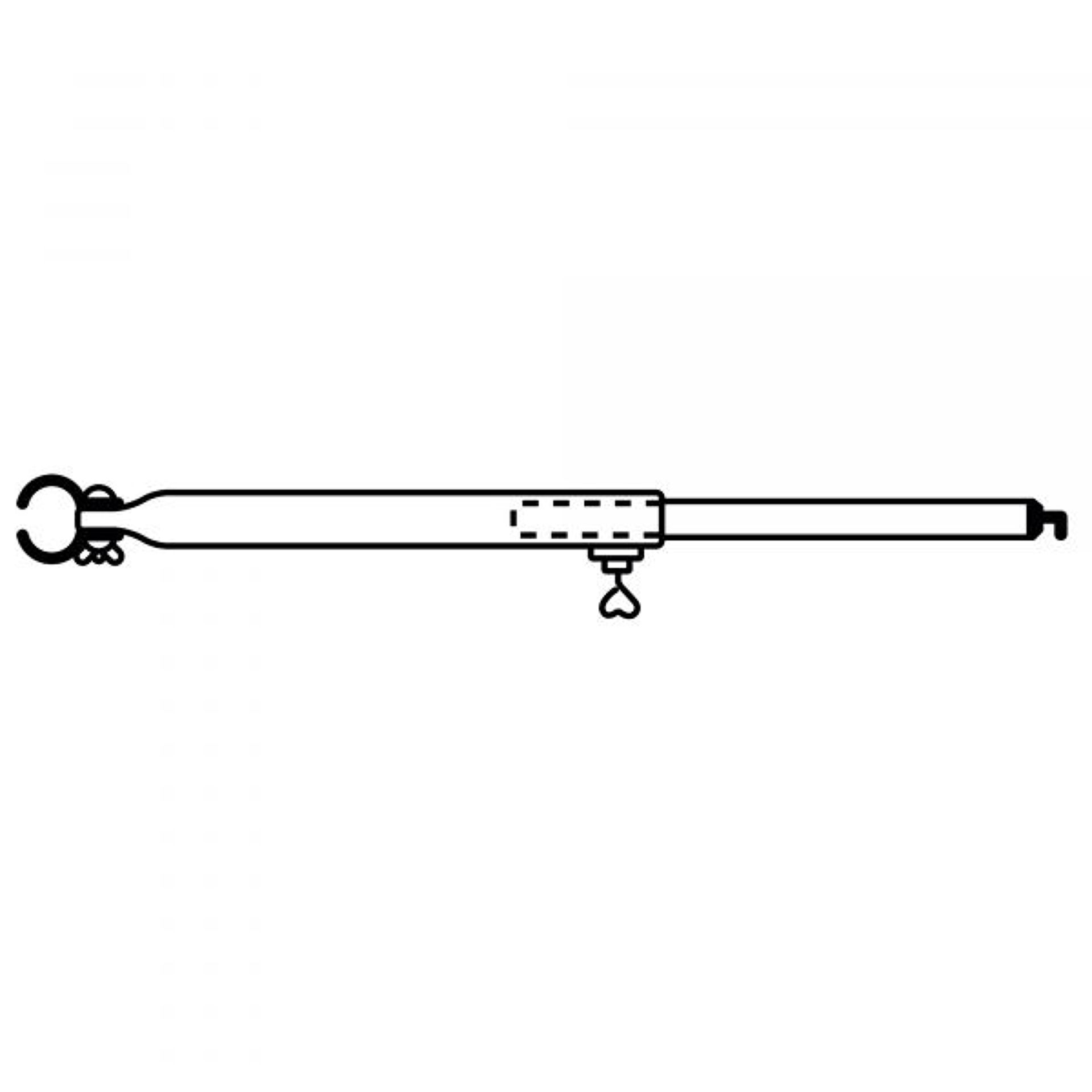 Střešní opěra ohnutá - kleště/kleště 22mm x 205-255cm
