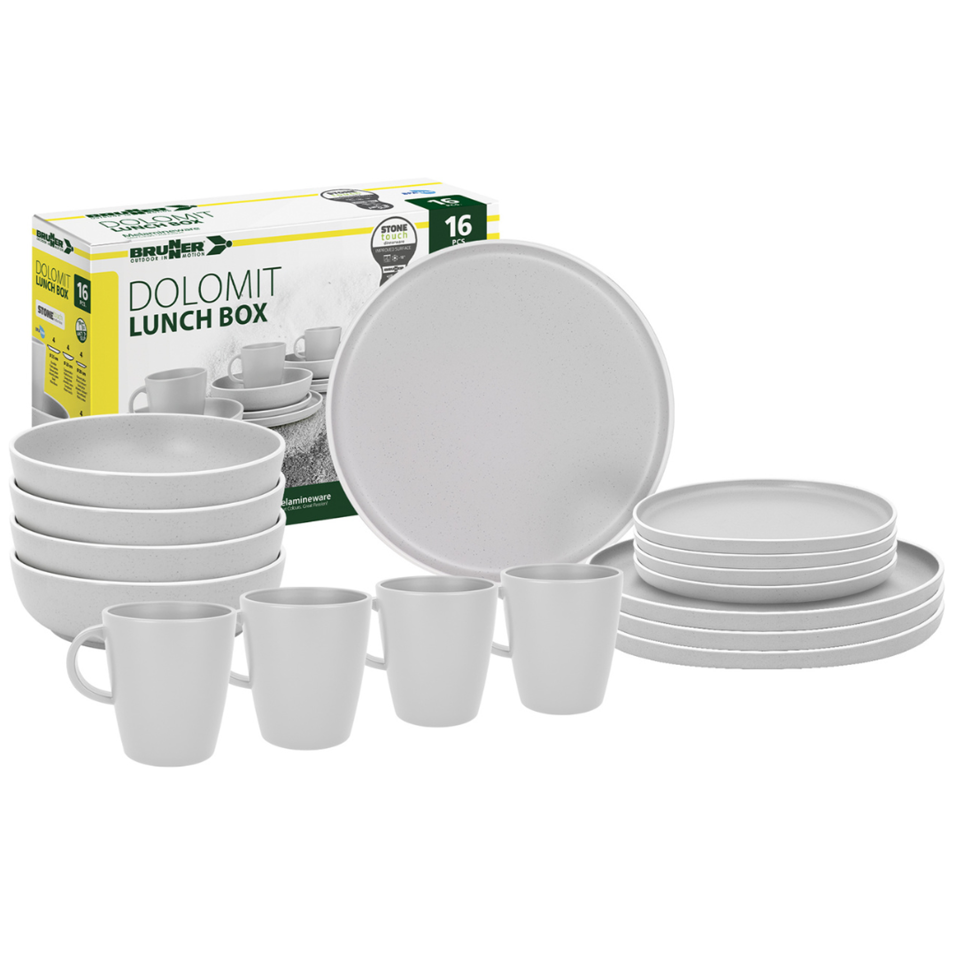 Sada nádobí Brunner Dolomit white 16-dílná