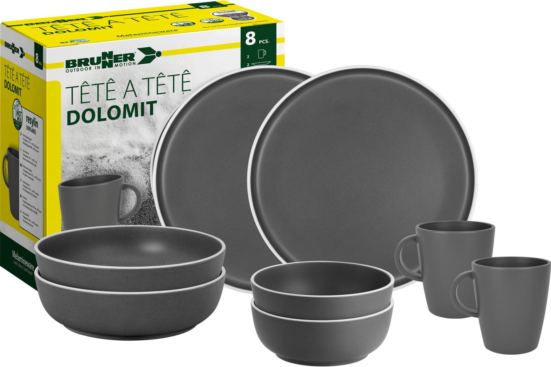 Sada nádobí Brunner Dolomit Tete-a-Tete Grey