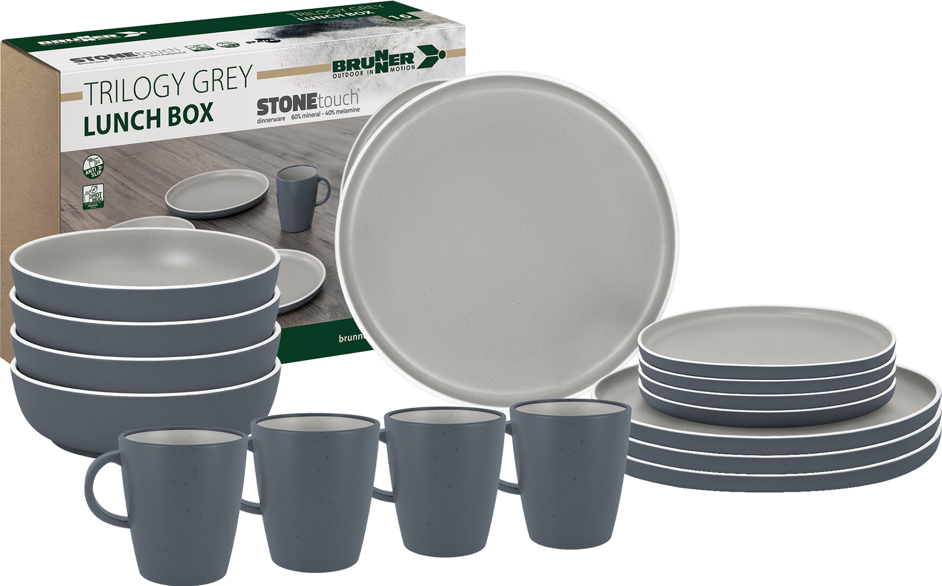Brunner Trilogy Grey Lunch Box