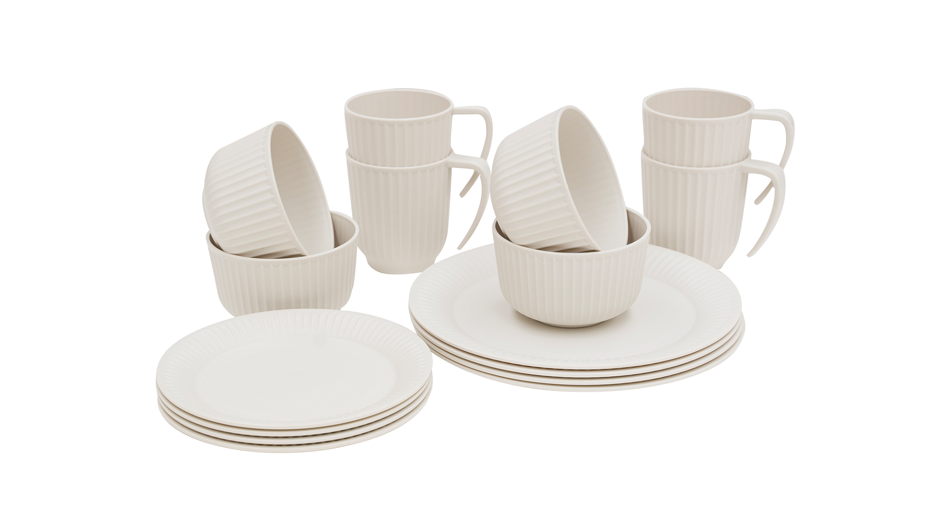Delish 4 Person Dinner Set Sandstone