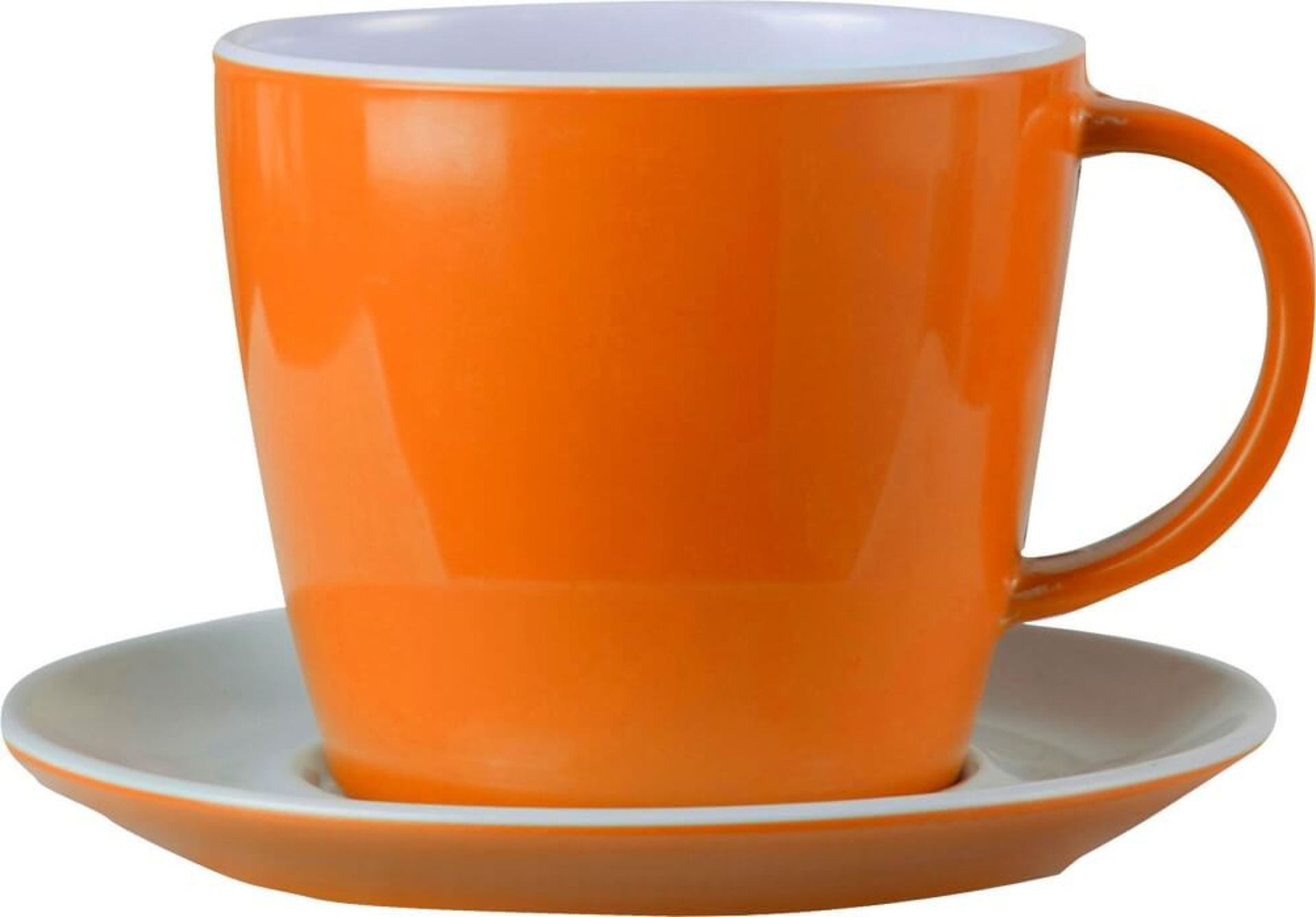 Šálek s podšálkem 25cl oranžová