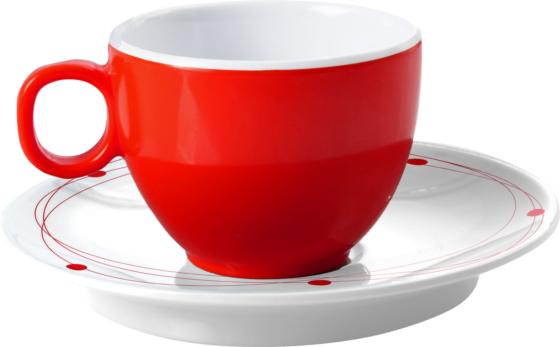 Espresso šálek s podšálkem Brunner červený
