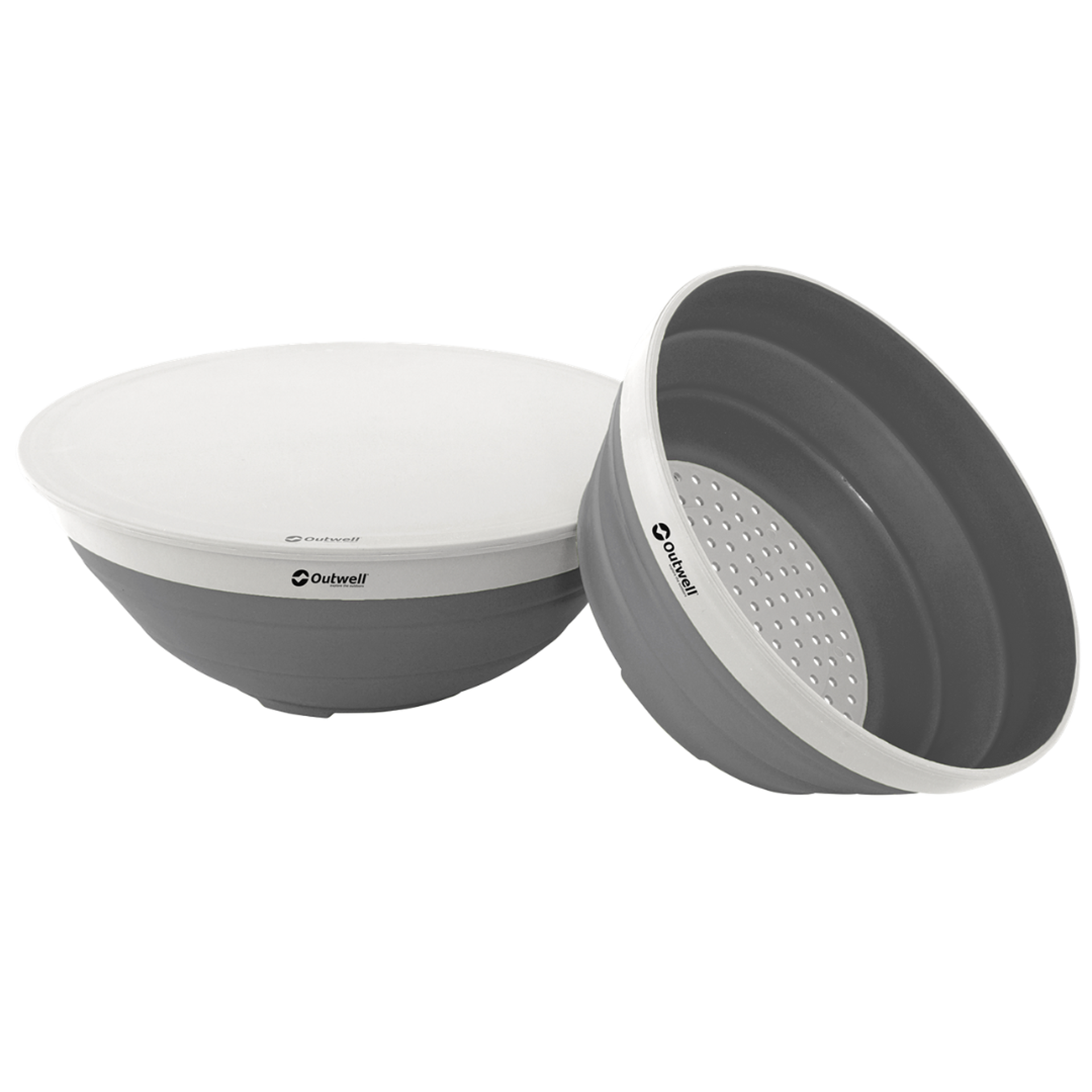 Outwell Collaps sada miska a cedník Grey Mist