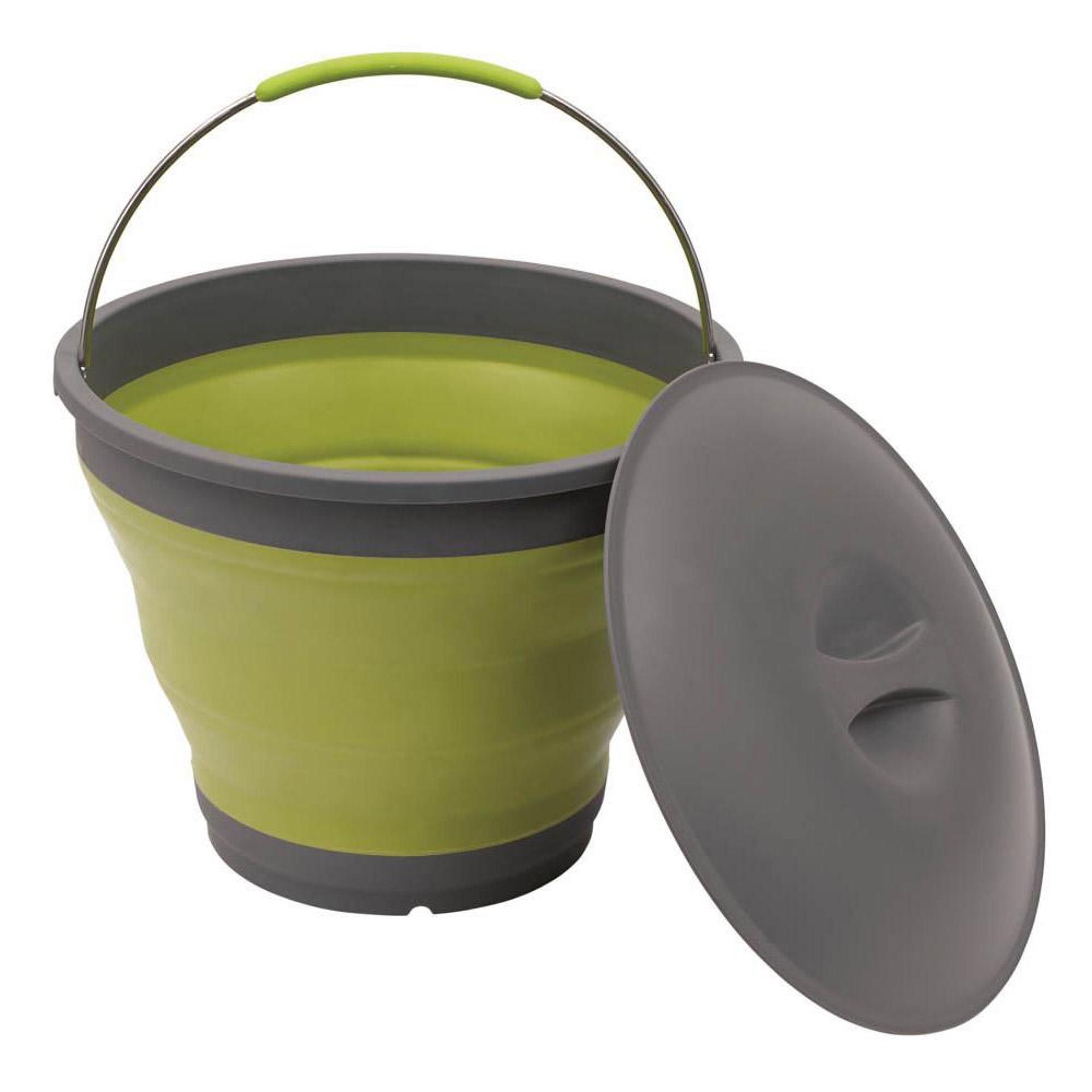 Skládací kbelík s víkem Outwell Collaps Classic zelený