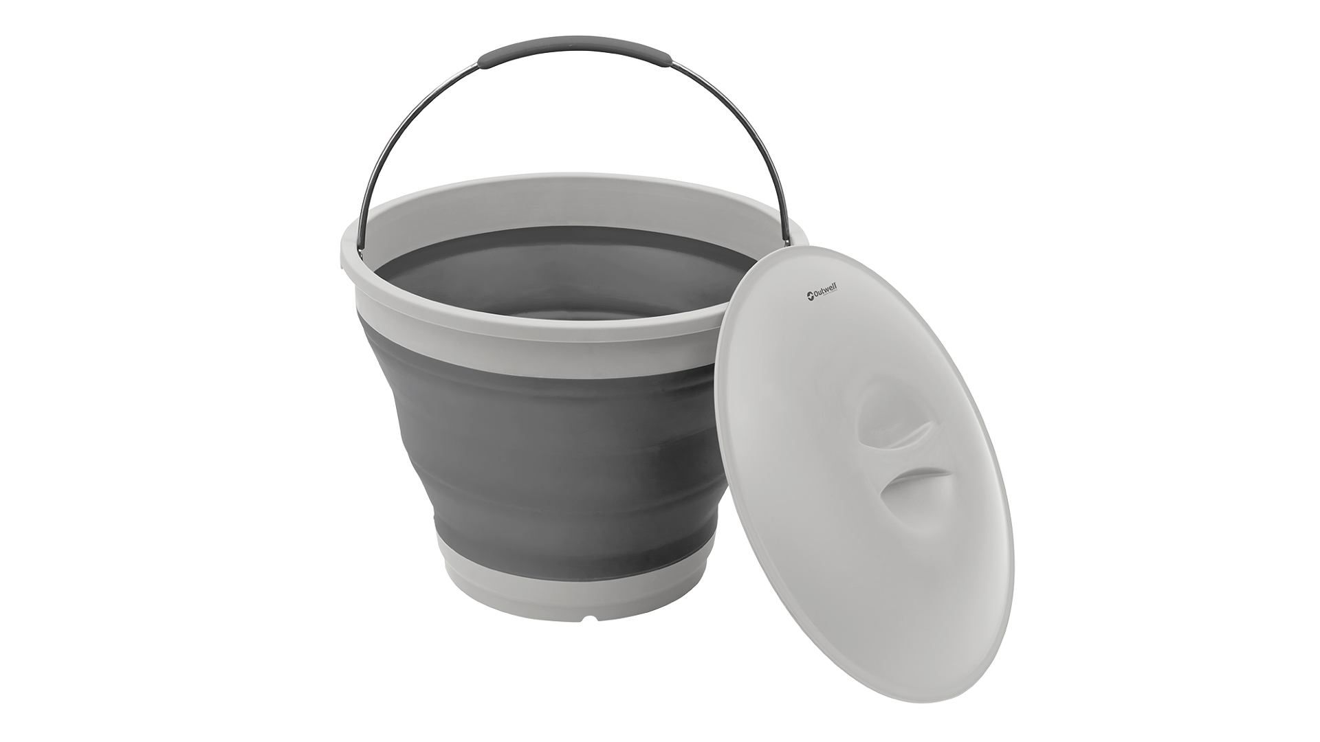 Skládací kbelík Outwell Collaps Bucket Round Grey Mist