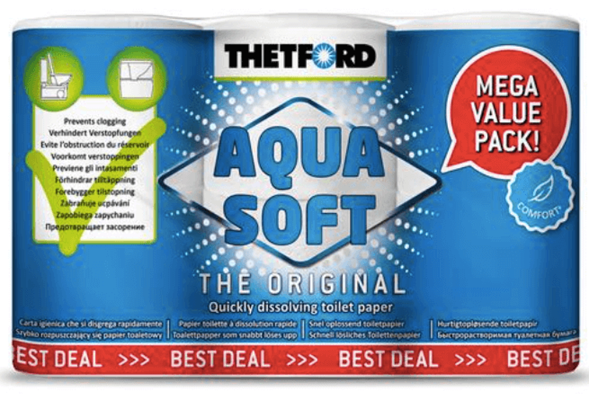 Thetford rozkladový toaletní papír Aqua Soft 6 ks