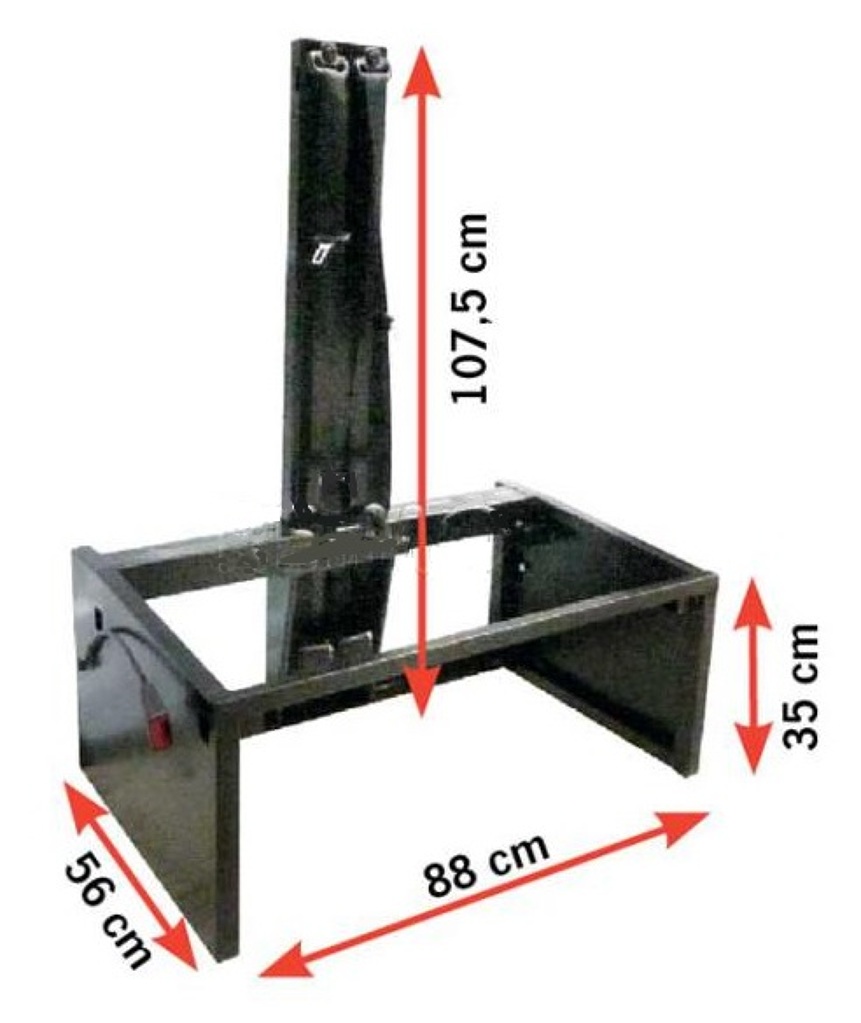 Konstrukce pro vestavnou lavici s pásy 88cm