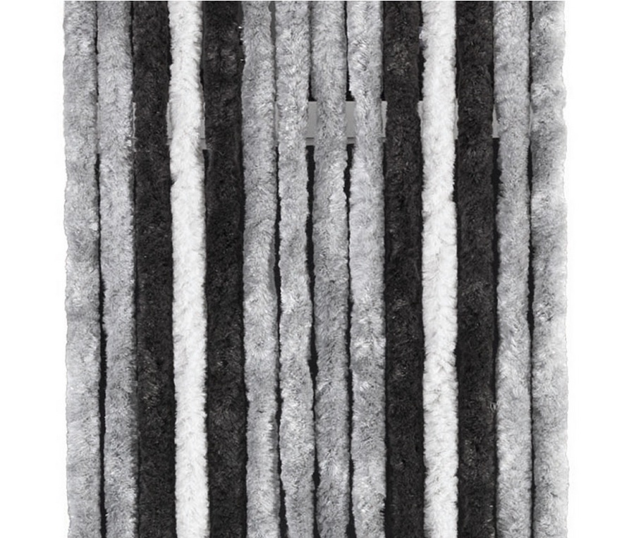 Závěs 56x175 cm, šedá/antracit/černá