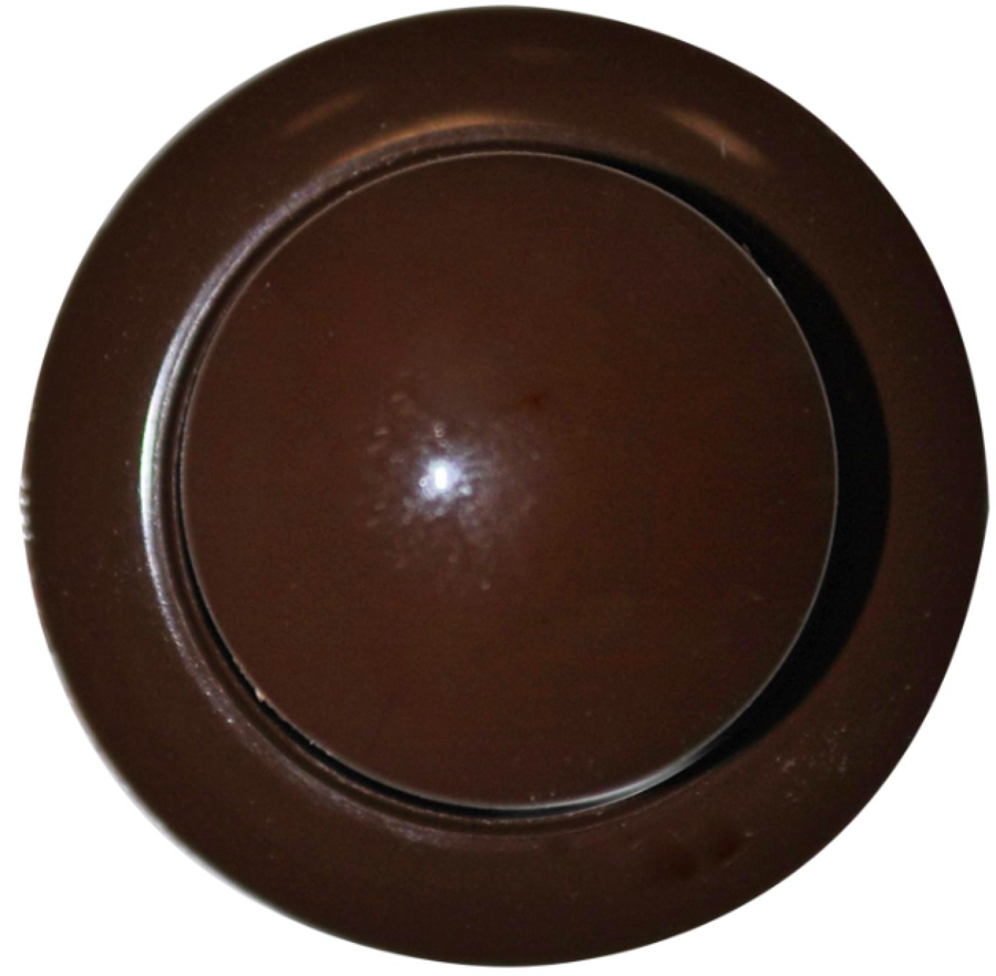 Tlačný knoflík s rozetou Push-Lock Mini, hnědý