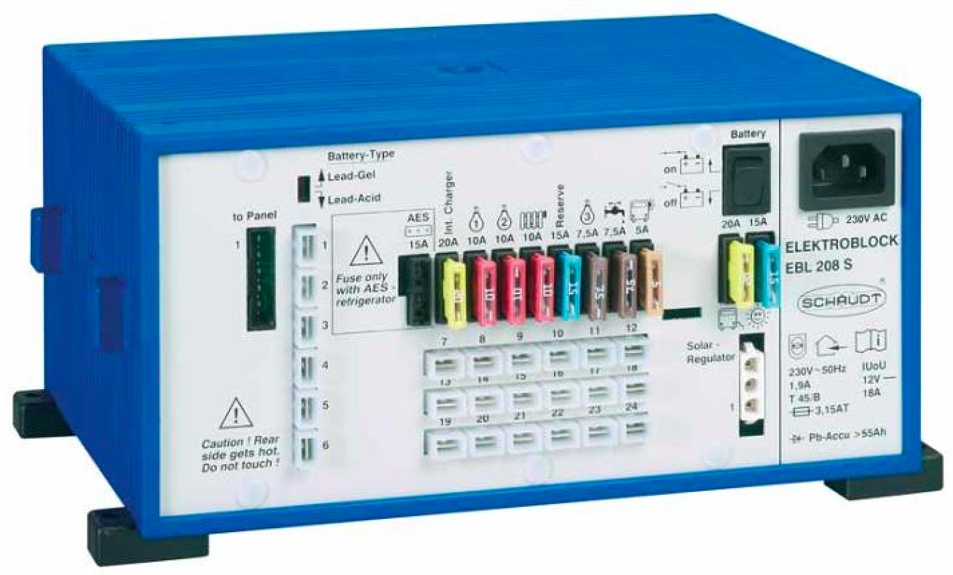 Elektroblok Schaudt EBL208 s ovladacím panelem LT453