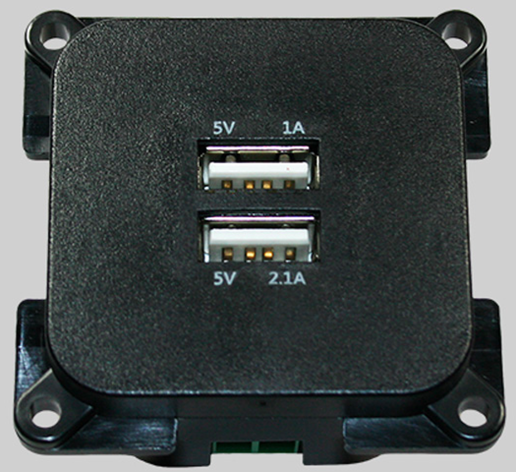 Vnitřní zásuvka C-Line 2x USB černá