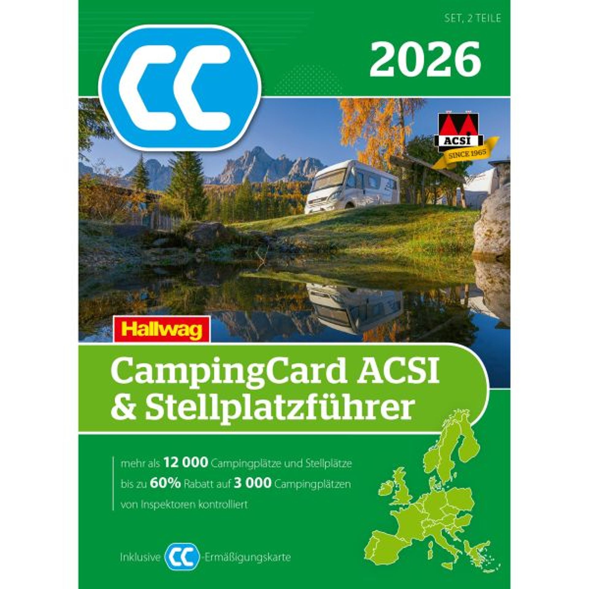 ACSI CampingCard & Stellplatzfuhrer 2026 - německy