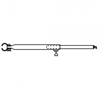 Střešní opěra ohnutá - kleště/kleště 22mm x 205-255cm