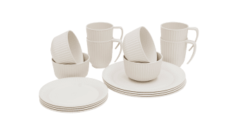 Delish 4 Person Dinner Set Sandstone