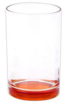 Sklenička 0.35 L s oranžovým dnem