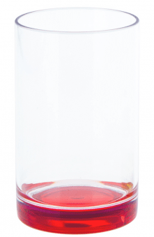 Sklenička 0.35L s červeným dnem