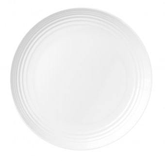 Talíř Brunner Spherica mělký bílý