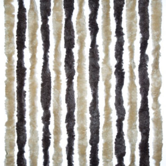 Závěs 56x175 cm, tmavě hnědá/béžová