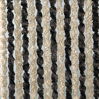 Závěs 56x205 cm, tmavě hnědá/béžová