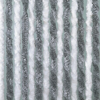 Závěs 100x200cm, šedá/bílá