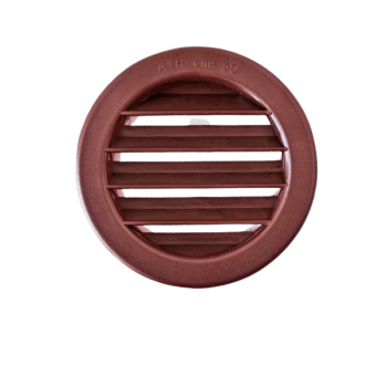Ventilační mřížka, průměr 8 cm, hnědá