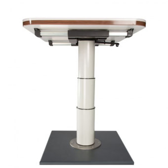 Noha stolu, výškově stavitelná, šedá