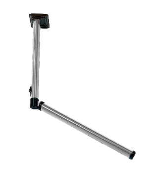 Noha tyčová skládací šedá