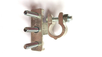 Svorka baterie mosaz minus 3 šrouby M6 Ebiene