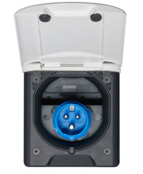 Vnější zásuvka 230V CEE17 bílá