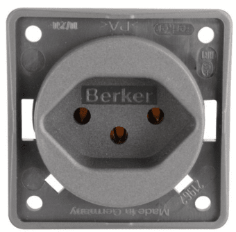 Vnitřní zásuvka BERKER 230V švýcarská, antracit