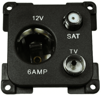 Kombinovaná zásuvka C-line 12V/sat/ant černá