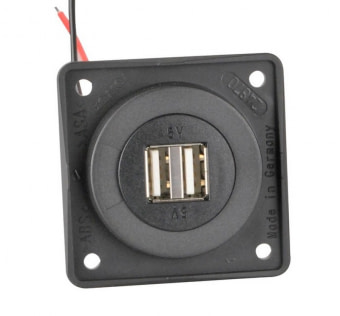 Vnitřní dvojzásuvka USB BERKER antracit