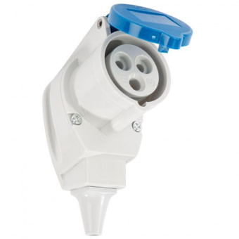 CEE spojka, úhlová bez Schuko zásuvky