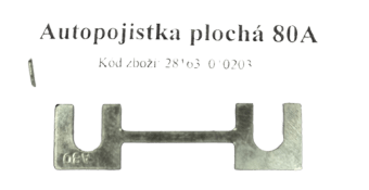 Autopojistka plochá 80A