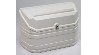 Plynová schránka plastová bílá